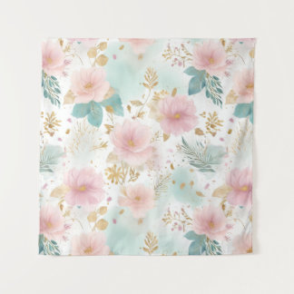 Dreamy Pastel Wall Art Woman Wandteppich