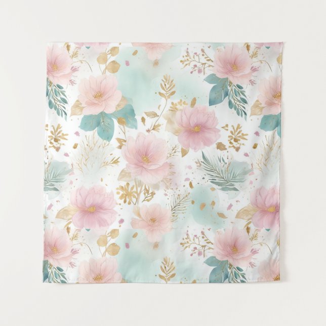 Dreamy Pastel Wall Art Woman Wandteppich (Vorderseite)