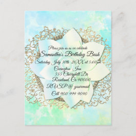 Dreamy Pastels Lotus Blume Geburtstag Custom Postkarte