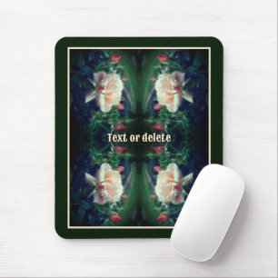 Dreamy Peach Rose und Buds Abstrakt Personalisiert Mousepad