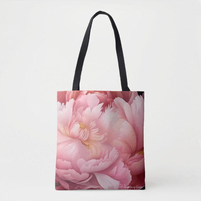 Dreamy Peony Tasche (Vorderseite)