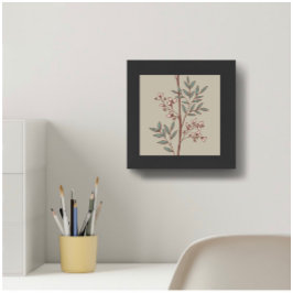 Dreamy Petals auf den Zweigen L pink grün beige Poster