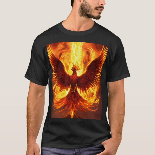 Dreamy Phoenix Watercolor T - Shirt Design (Vorderseite)