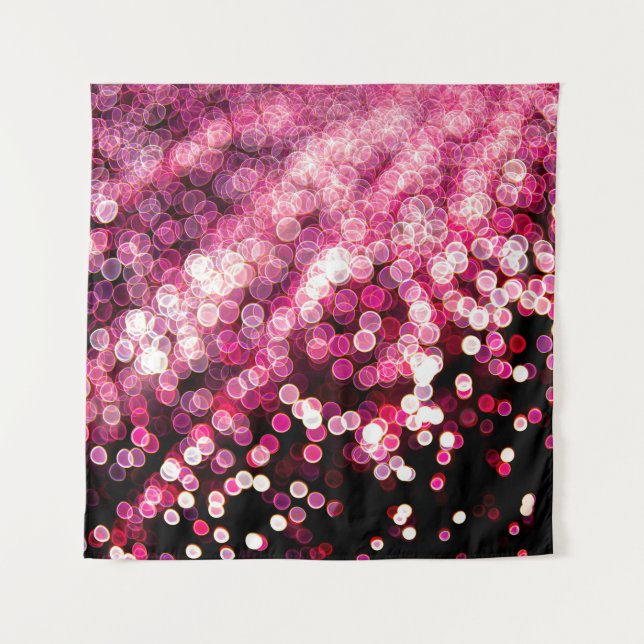 Dreamy Pink: Abstrakte Lichtunschärfe Wandteppich (Vorderseite)