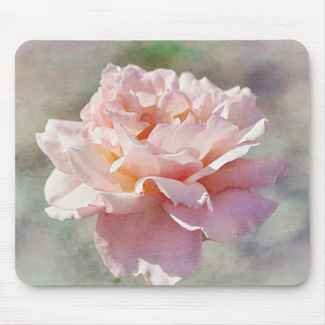 Dreamy Pink Blush Rose Art Mouse Pad Mousepad (Vorne)