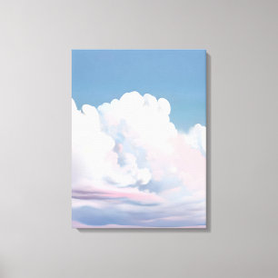 Dreamy Pink Cloudscape Leinwanddruck