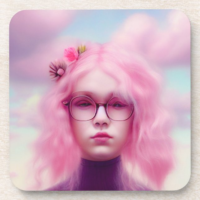 Dreamy Pink Getränkeuntersetzer (Vorderseite)