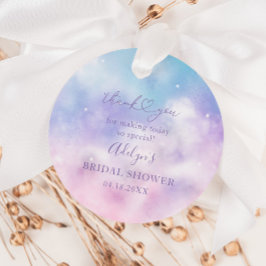 Dreamy Pink Lila Sky Brautparty Gefälte Tags Geschenkanhänger