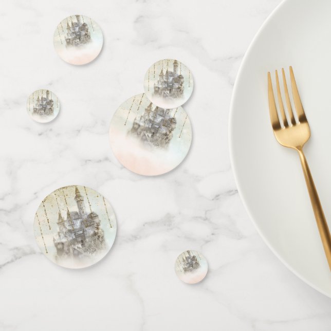 Dreamy Pink Princess Fairy Tale Storybook Burg Konfetti (Gruppe)