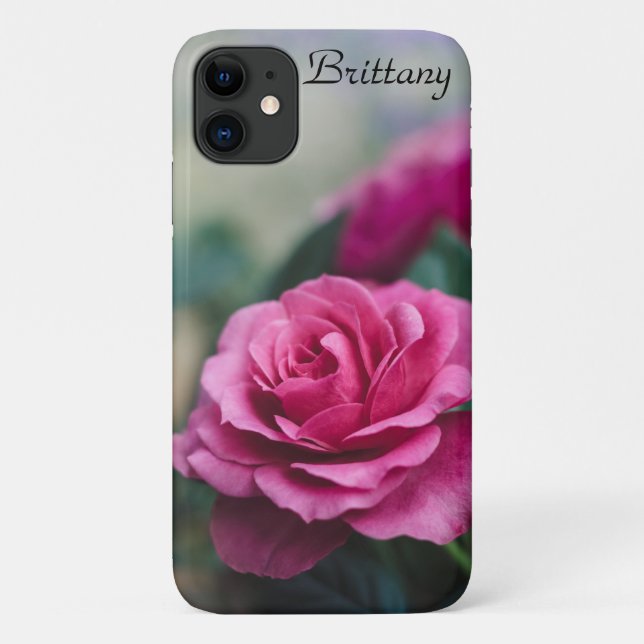 Dreamy Pink Rose *personalize* Case-Mate iPhone Hülle (Rückseite)