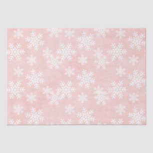 Dreamy Pink Snowflake Pattern Weihnachten Seidenpapier