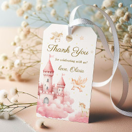 Dreamy Pink Unicorn Birthday Princess Party Geschenkanhänger