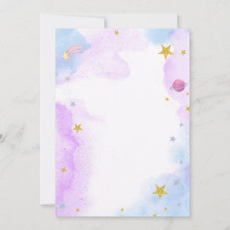 Dreamy Pink Unicorn Einladung zum Geburtstag