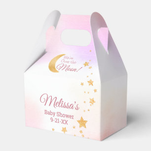 Dreamy Pink Wir sind über der Mond Girl Babydusche Geschenkschachtel