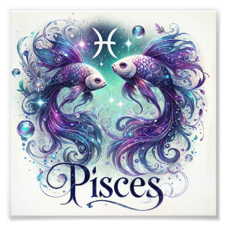 Dreamy Pisces Zodiac Fotodruck