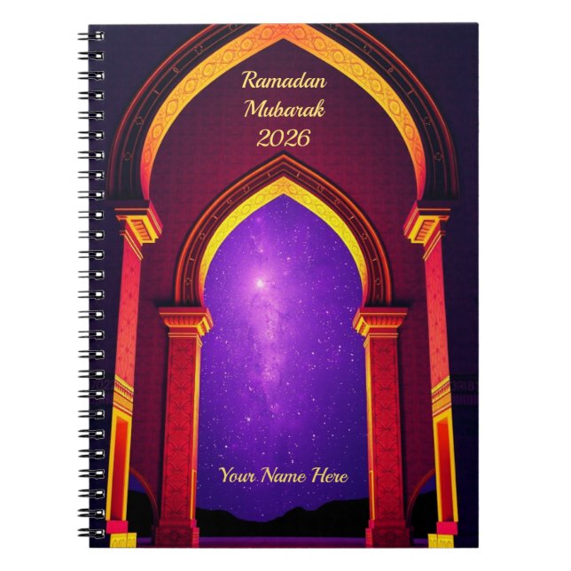 Dreamy Purple Gold Ramadan Notizblock (Vorderseite)
