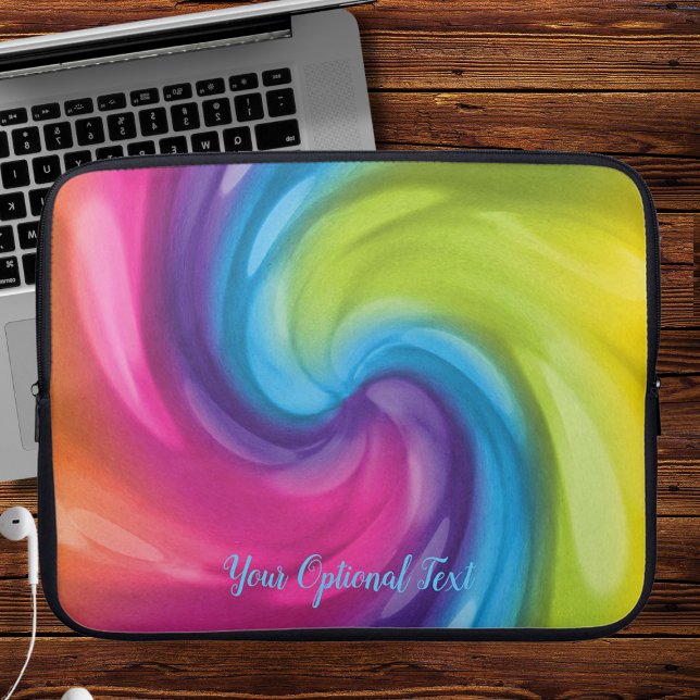Dreamy Rainbow Swirl Laptopschutzhülle (Von Creator hochgeladen)