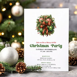 Dreamy retro Christmas decoration party invitation Einladung