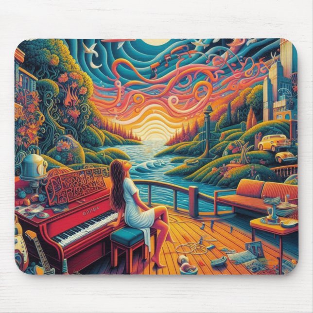 Dreamy Riverfront Harmonie Mousepad (Vorne)