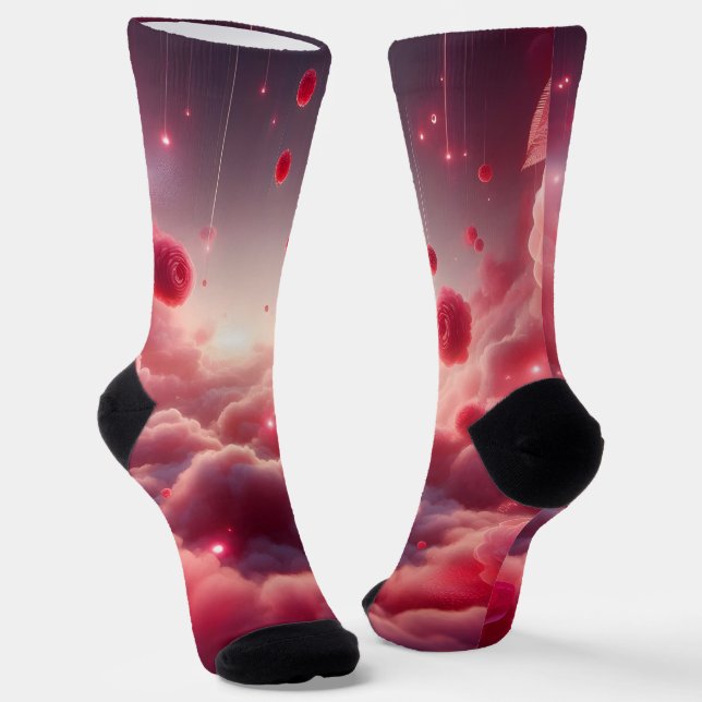 Dreamy Romantic Fantasy Roses Love Socken (Gewinkelt)
