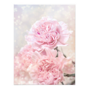 Dreamy Romantic rosa Nelken individuell anpassbar Fotodruck