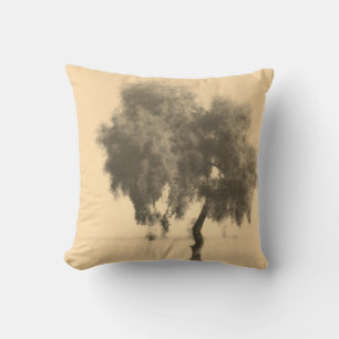 Dreamy Romantic Tree Sketch Cushion Kissen