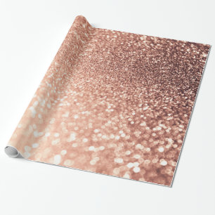 Dreamy Rose Gold Glitzer - Peach Glittereffect Geschenkpapier