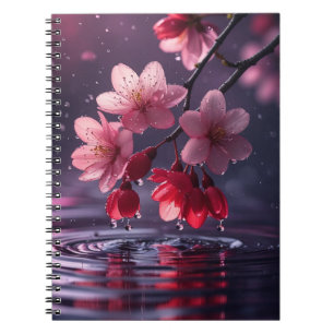 Dreamy Sakura Blossom über Wasser - Japanische Kir Notizblock
