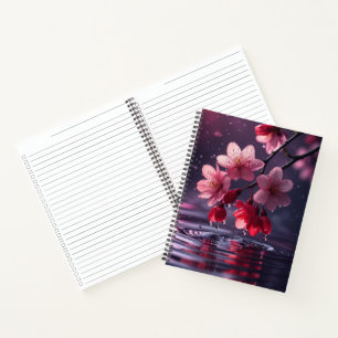 Dreamy Sakura Blossom über Wasser - Japanische Kir Notizbuch