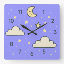 Dreamy Sky - Baby Room Wall Clock Design