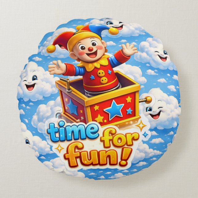 Dreamy sky high rundes kissen (Vorderseite)