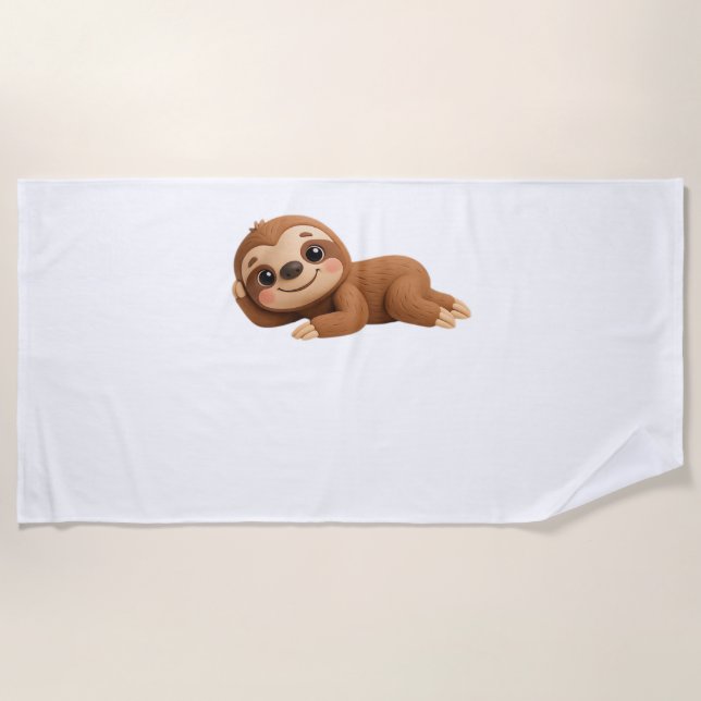 Dreamy Sloth Strandtuch (Vorderseite)