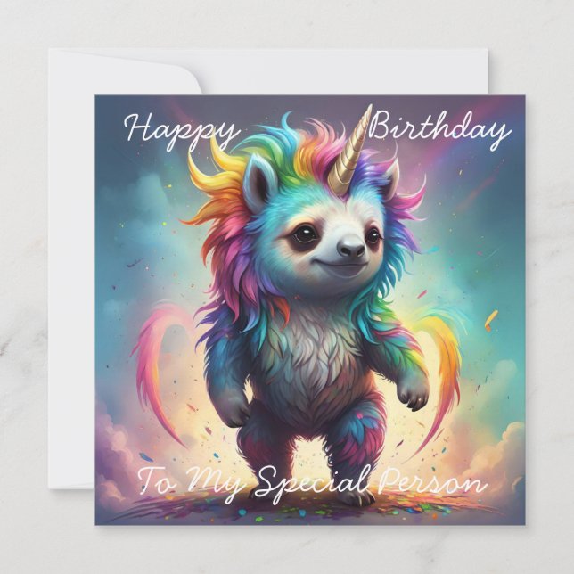 Dreamy Slothicorn: Eine Rainbow Baby Fantasy, (Vorderseite)