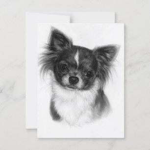Dreamy Soul - Handgemalt Chihuahua Portrait Postkarte