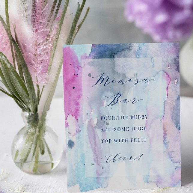 Dreamy Spring Bridal Shower Mimosa Bar Sign  Sockelschild (Von Creator hochgeladen)