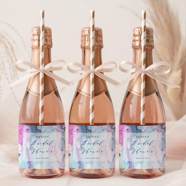 Dreamy Spring Bridal Shower Mini Wine Labels (Von Creator hochgeladen)