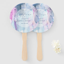 Dreamy Spring Bridal Shower Paper Welcome Fans Fächer