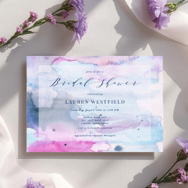 Dreamy Spring Pink & Navy Bridal Shower Invitation Einladung