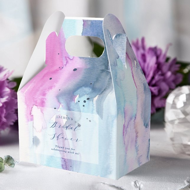 Dreamy Spring Watercolor Bridal Shower Favor Boxes Geschenkschachtel (Von Creator hochgeladen)