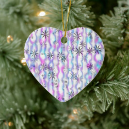 Dreamy Starburst Waves Pattern Keramik Ornament