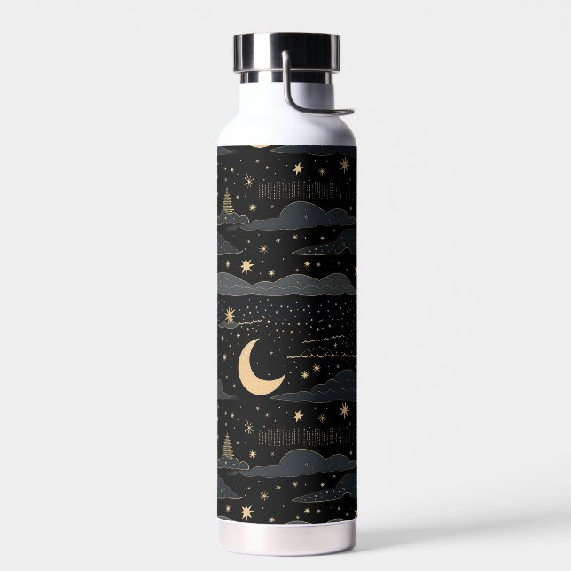 Dreamy Starry Night Sky Water Flasche (Links)