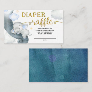 Dreamy Stars Elephant Baby Duwer Windelwanne Begleitkarte