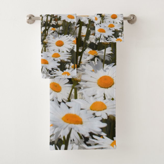 Dreamy Summer Field of Oxeye Daisies Badhandtuch Set (Insitu)