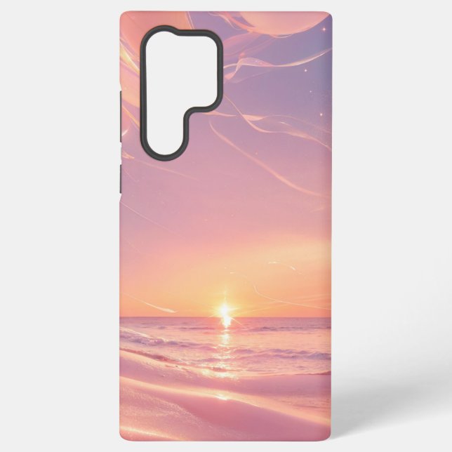 Dreamy Sunset Beach & Stardust Phone Case Samsung Galaxy Hülle (Rückseite)