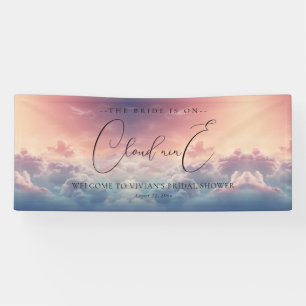 Dreamy Sunset Cloud Nine Brautparty Willkommen Banner