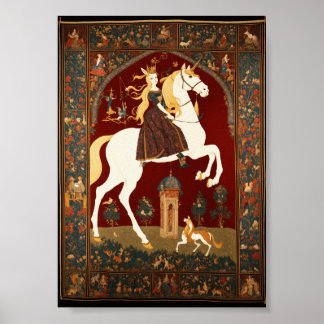 Dreamy Sunset Tapestry - Soft Pastel Ästhetische W Poster