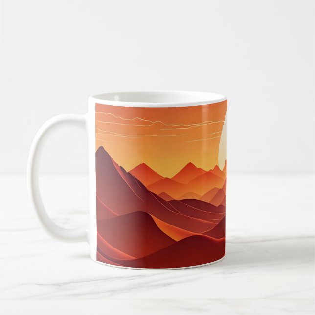 Dreamy Sunset Wave Horizon Tasse (Links)