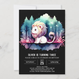 Dreamy Sweet Lion Birthday Einladung