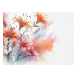 Dreamy Tiger Lily Watercolor Tischdecke