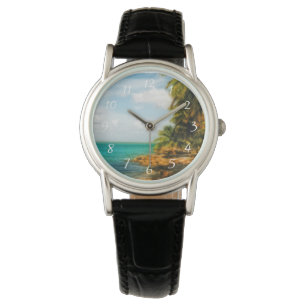 Dreamy Tropical Beach Armbanduhr